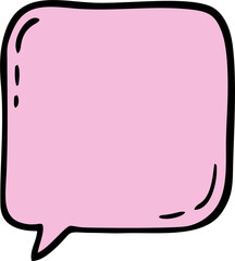 Comic speech bubble hand-drawn sketch in doodle style Vector illustration bubble chat, message element