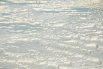 Travertine at Pamukkale in Denizli, Turkiye