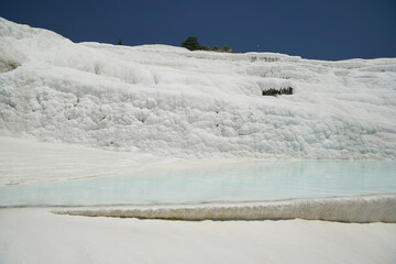 Travertine Terrace at Pamukkale in Denizli, Turkiye