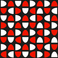 Abstract vector seamless pattern. Trendy texture. Geometric patterns of the ovals.
