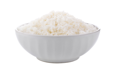 Rice in a bowl on transparent png