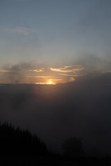 Fototapeta premium sunset in the mountains
