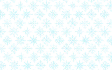 Winter background with blue snowflakes, seamless pattern for greeting cards, banners, posters, instagram post, isolated vector illustration