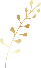 Gold leaf branch illustration