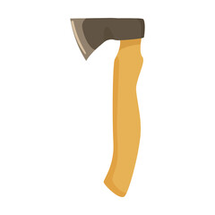 carpenter ax, Construction instrument, cartoon illustration. Building tools or service. Trowel, hummer, screwdriver, rule isolated on white background