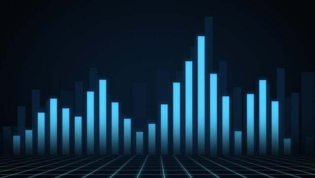 Stock Market charts and bar graphs. Increase blue line.3d rendering.