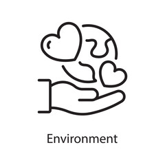 Environment  Vector Outline Icon Design illustration. Love Symbol on White background EPS 10 File