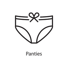 Panties  Vector Outline Icon Design illustration. Love Symbol on White background EPS 10 File