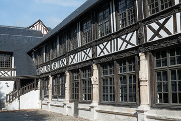 Aitre St. Maclou - Rouen , France: The Atrium of San Maclovio, or Court of San Maclovio, French...