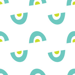 Abstract seamless pattern with nature shapes