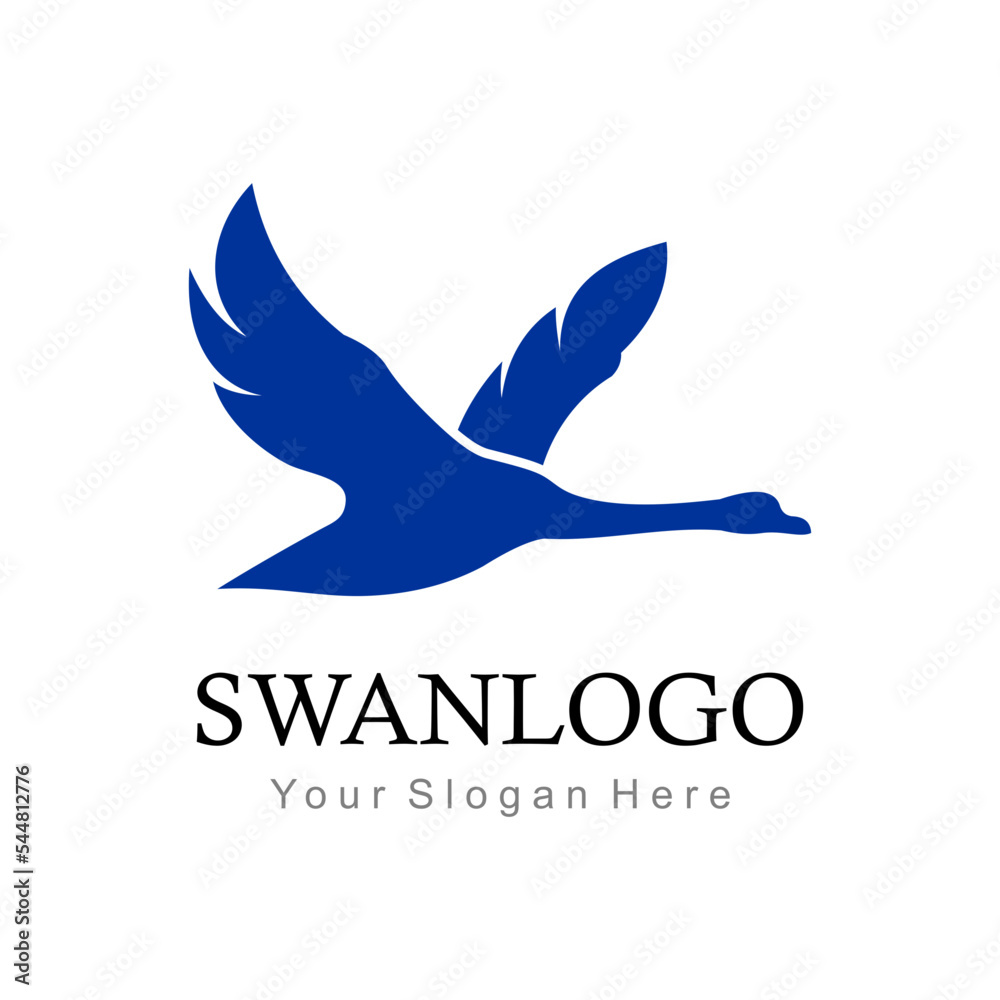 Wall mural flying swan logo