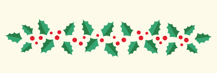 Christmas wreath leafs banner	
