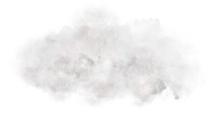 White fog texture isolated on transparent background