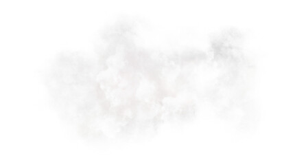 White fog puff isolated on transparent background