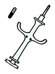 犬猫用マイクロチップのイラスト素材