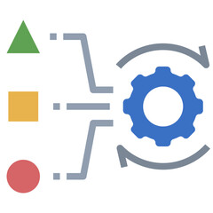simulation flat style icon