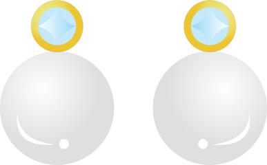 diamond with pearl earring 20221110