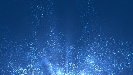Magic Christmas Particles on Blue Background - Powered by Adobe