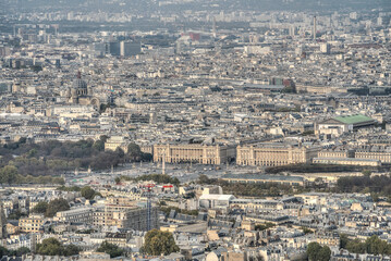 Fototapeta na wymiar Paris from above, HDR Image