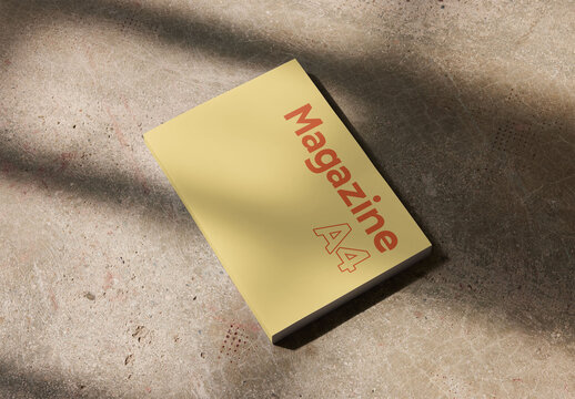 Mockup of a A4 Magazine With Softcover