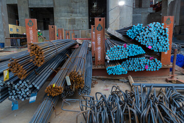 rebar equipment, reinforced steel in construction design