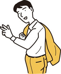 別れを告げるビジネスマン