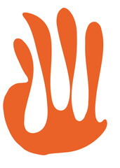 Orange Organic Abstract Shape 