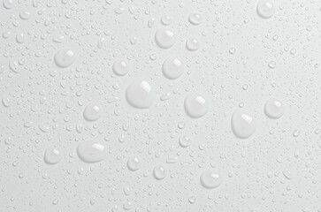 Drops of cosmetic micellar water or tonic. Closeup, macro photography