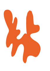 Orange Organic Abstract Shape 
