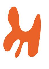 Obraz premium Orange Organic Abstract Shape 