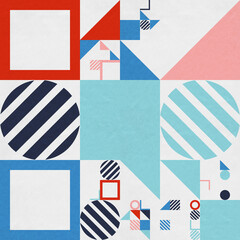 Obraz premium abstract geometric figures, bauhaus background