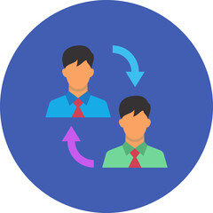 B2b Multicolor Circle Flat Icon