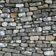 Dry stone wall background texture cloesup