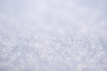 Background of fresh snow texture in blue tone