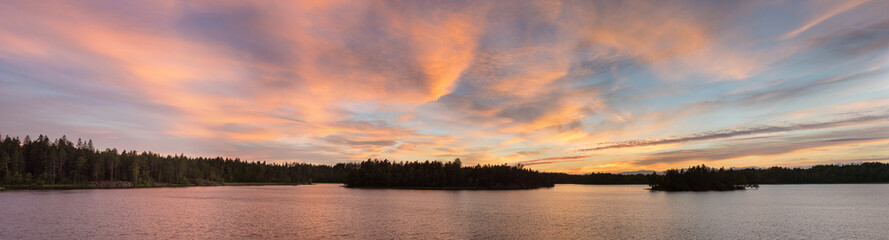 panorama of a sunset