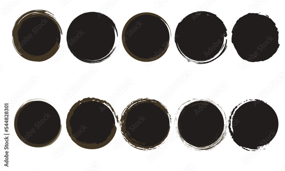 Wall mural illustration of a set of buttons with shapes