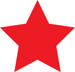 Red  star icon on white (vector)	
