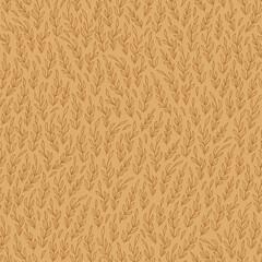 Boho Floral Seamless Pattern. Simple doodle leaves background. Modern hand drawn botanical motif. Trendy floral pattern for wallpaper, packaging, textile. Vector Background for Print, Cover, Wrapping