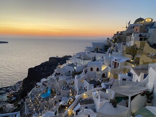 Santorini island village