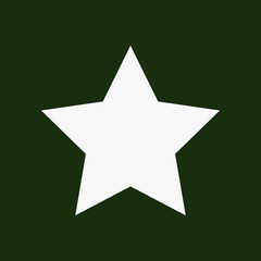 white  star icon on black