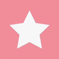 white star icon on pink