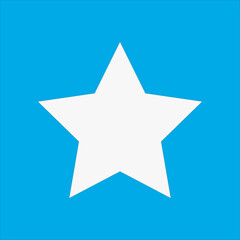 white star icon on blue sky