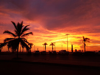 Sunset in the beach Luanda Angola