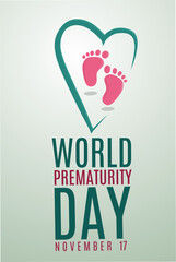 World Prematurity day November 17 vector illustration, holiday concept, suitable for web banner poster or card