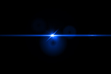 Lens flare effect on black blackground