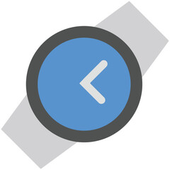 Wrist Watch Flat Illustration