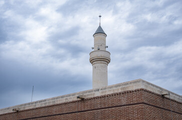 cafer pasa camii. historical caferpasha mosque and minaret. adana, turkey. 