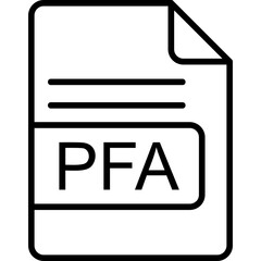 PFA File Format Icon - obrazy, fototapety, plakaty