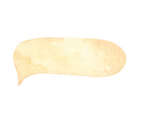 Watercolor hand drawn speech bubble.