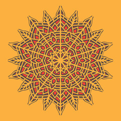 laser cut 3d Mandala pattern.  3d islamic mandala